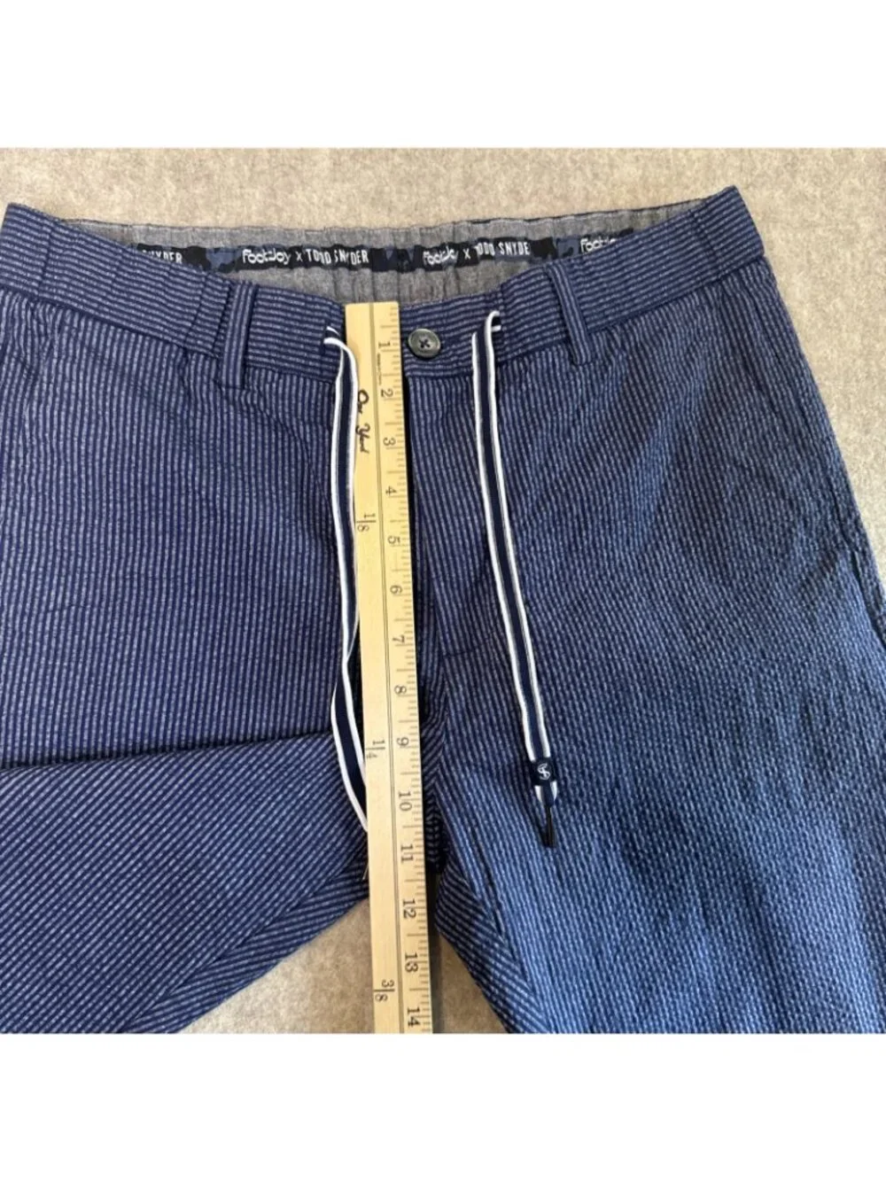 FootJoy FJ x Todd Snyder Stripe Seersucker Jogger Mens M Navy Drawstring